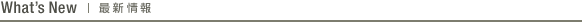 What's New | �ŐV���