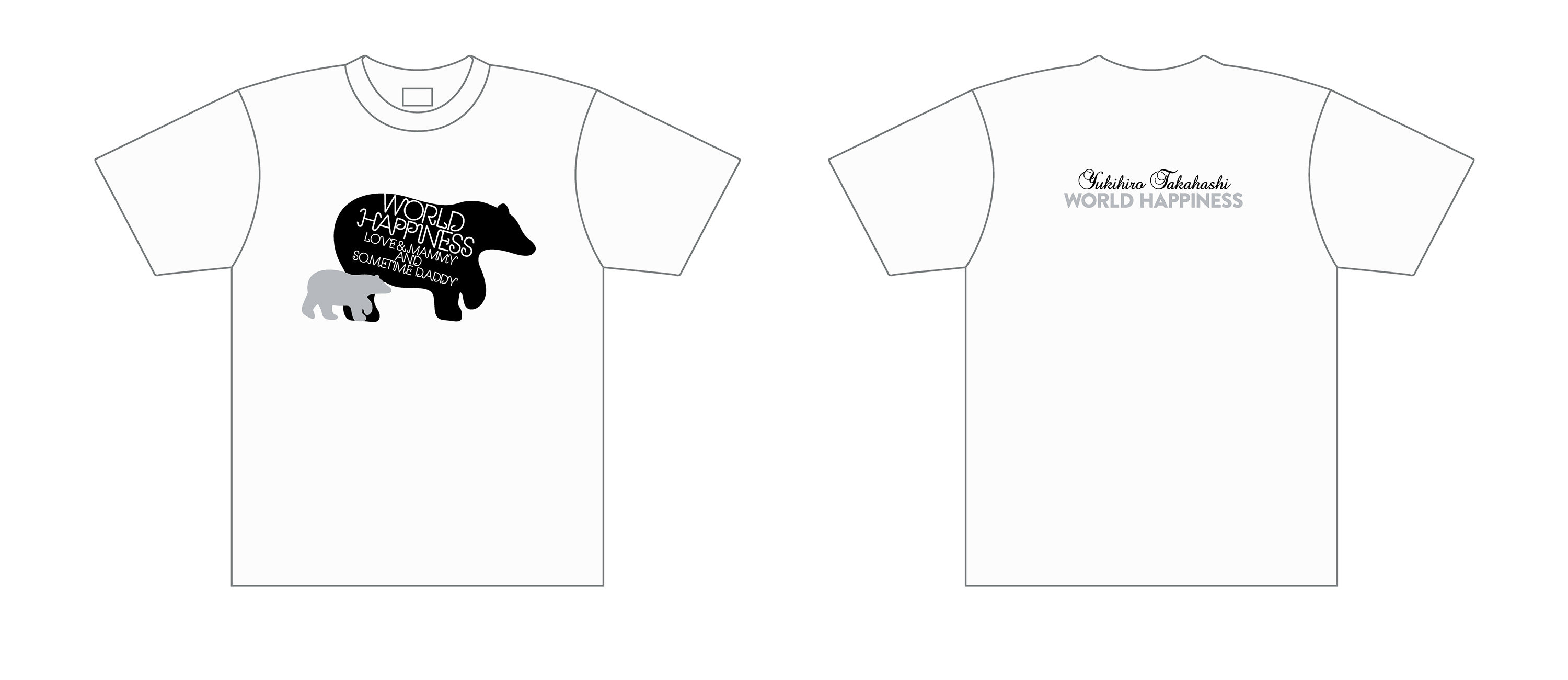 『WORLD HAPPINESS』Tシャツ 白